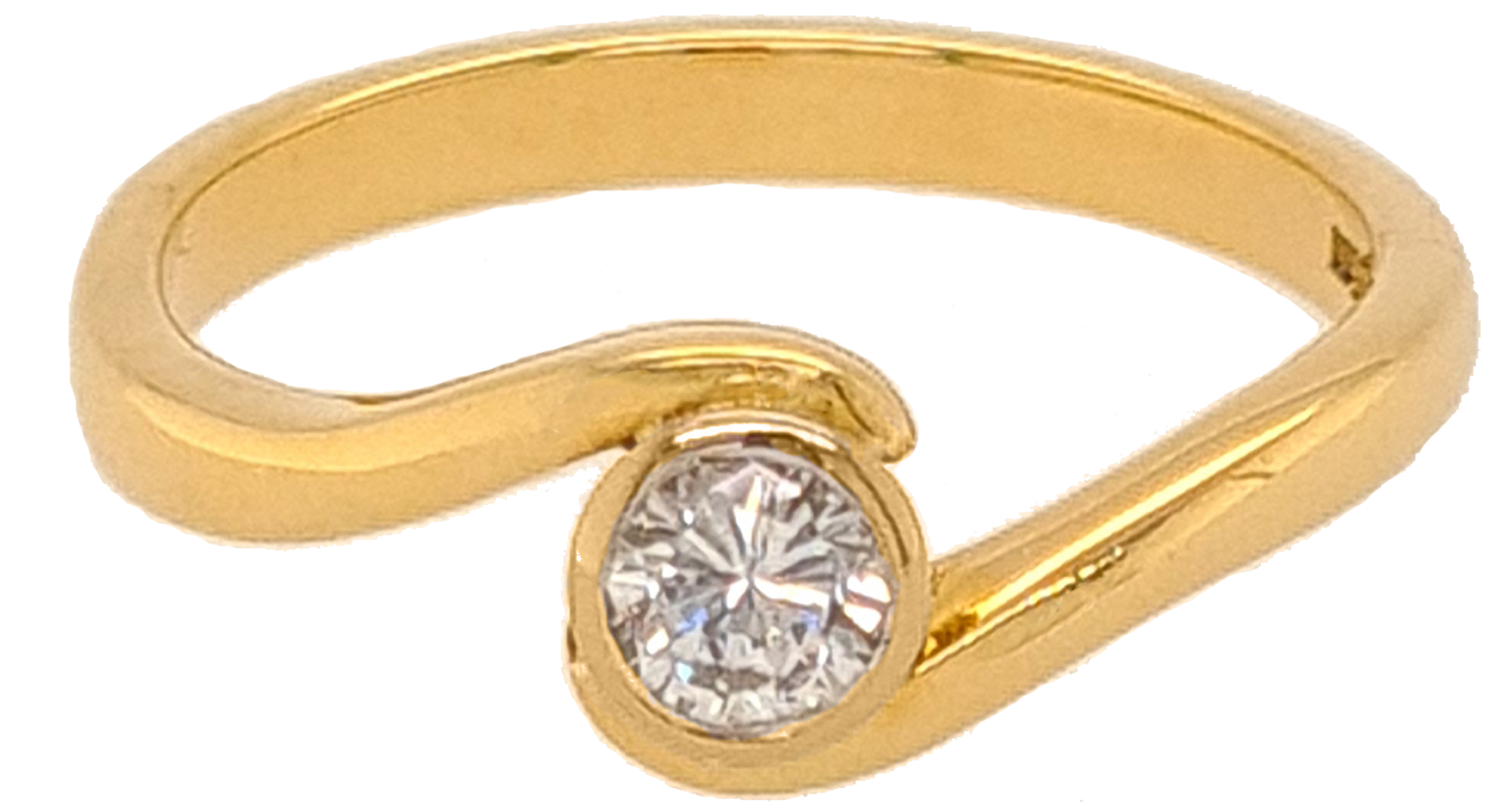 Yellow Gold Diamond Solitaire Ring